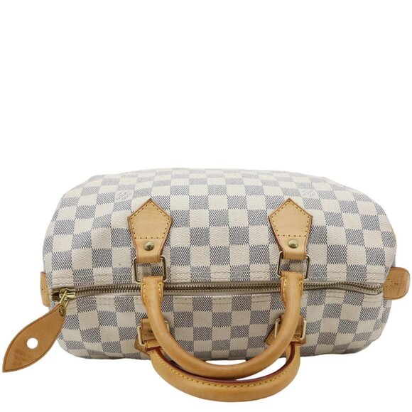 Louis Vuitton Speedy 30 Damier Azur Satchel Bag White - Picture 5 of 14